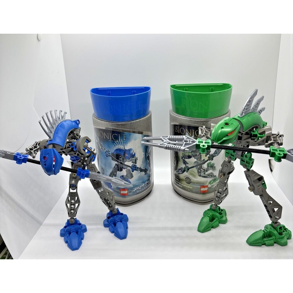 LEGO BIONICLE: Rahkshi Lerahk (8589) | Rahkshi Guurahk (8590) With Canister